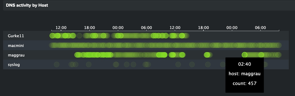 DNS activity by host